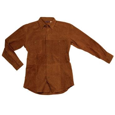 - Men's Italian Goat Suede Leather Shirt #P00120