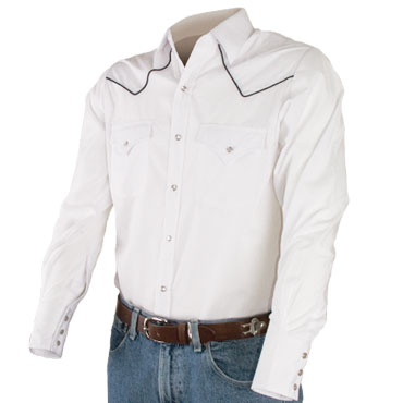 ELY Solid Piped Yoke Western (long sleeve) 
